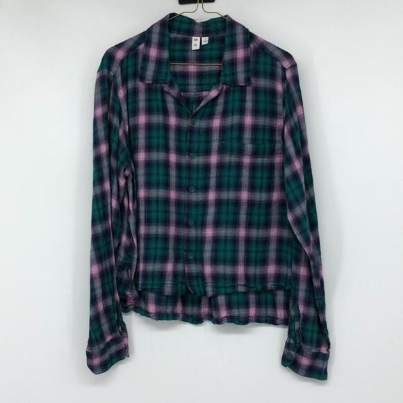 BP Green  and pink plaid button down flannel shirt - Picture 13 of 13